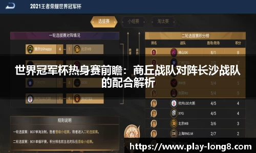 世界冠军杯热身赛前瞻：商丘战队对阵长沙战队的配合解析